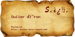 Suller Áron névjegykártya